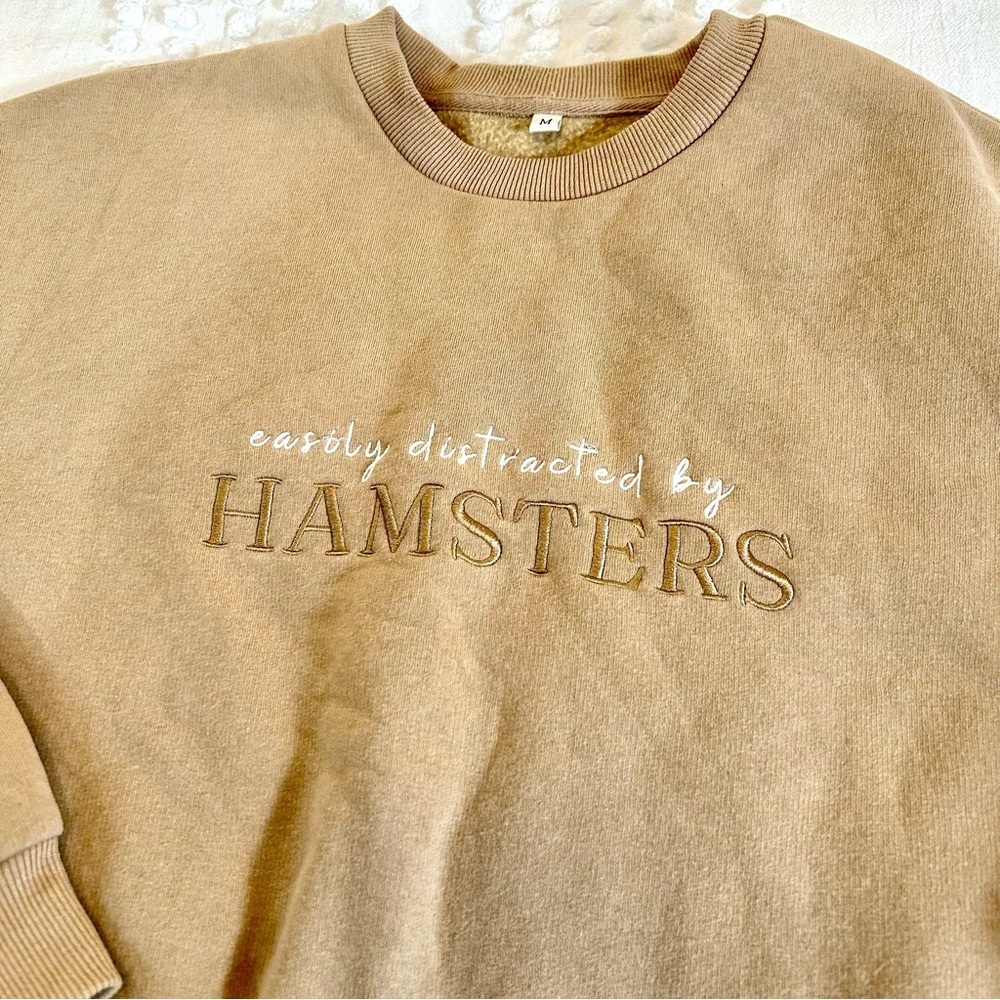 Tan Hamster Sweatshirt Size M - Picture 3 of 9